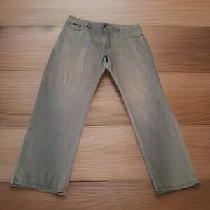 Brooksfield Men's W40 L32 Straight Leg Light Wash Blue Denim Jeans